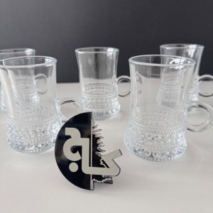 استکان کمر باریک  پایین منجوق DELI GLASS