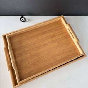 سینی بامبو مستطیلی دسته دار