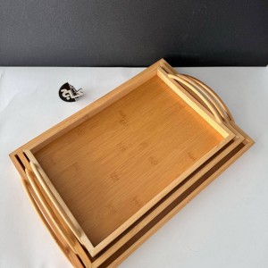 سینی بامبو  مستطیلی مدل دسته کمانی