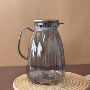 پارچ پیرکس درب استیل دودی رنگ