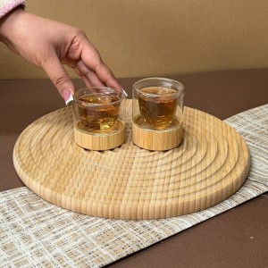 شات قهوه کف بامبو