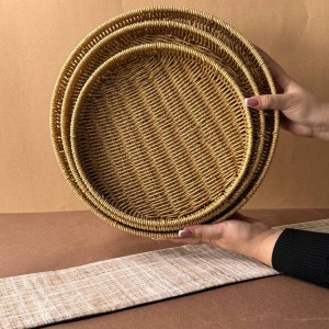 سینی حصیری مدل گرد