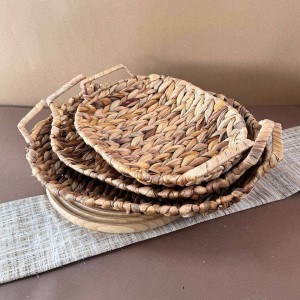 ست سه عددی سبد حصیری طرح بافت