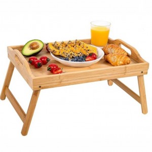 سینی بامبو  پایه دار مدل تاشو