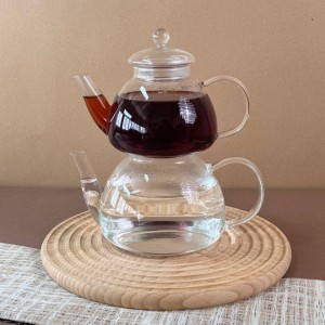 کتری و قوری پیرکس مدل گرد