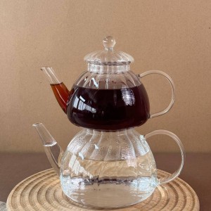 کتری و قوری پیرکس مدل شیار دار