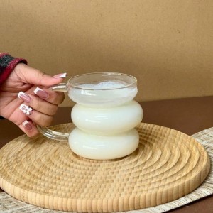 لیوان پیرکس مدل حلقه ای دسته دار