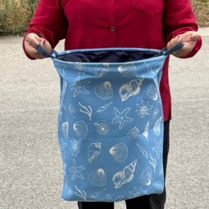 سبد رخت چرگ دسته دار گرد مدل تاشو