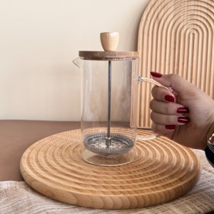 فرنچ پرس پیرکس 600میل مدل درب بامبو