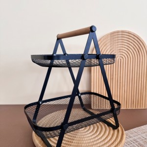 استنند دو طبقه مستطیلی توری دسته بامبو