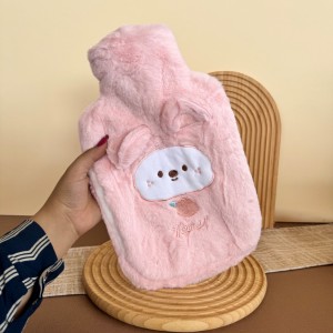 کیسه آب گرم سیلیکونی روکش پشمالو طرح خرگوش