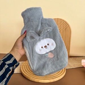 کیسه آب گرم سیلیکونی روکش پشمالو طرح خرگوش
