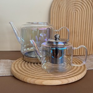 ست کتری قوری پیرکس کف استیل