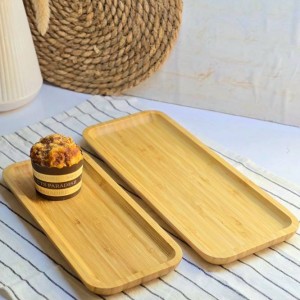 سینی و تخته سرو بامبو طرح مستطیلی