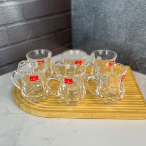 ست شش عددی لیوان کمرباری طرح دیم