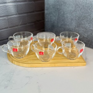 ست شش عددی استکان دسته‌دار طرح بیسیک