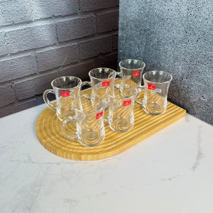 ست شش عددی لیوان کمر باریک دسته‌دار