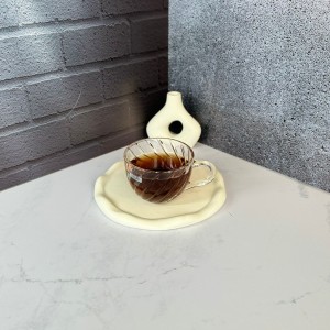 ست شش عددی استکان دسته دار طرح لوزی دلی گلس