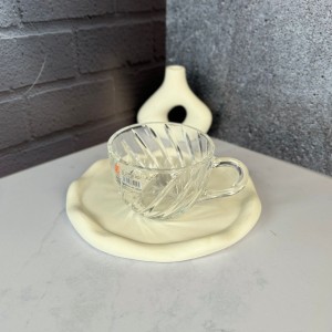 ست شش عددی استکان دسته دار طرح لوزی دلی گلس