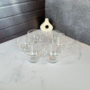 ست شش عددی استکان  طرح بیسیک دلی گلس