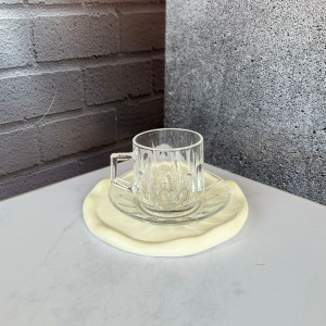 ست استکان و نعلبکی 12 پارچه طرح میلک نیزه دلی گلس