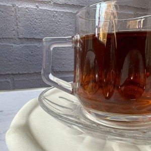 ست استکان و نعلبکی طرح میلک نیزه دلی گلس