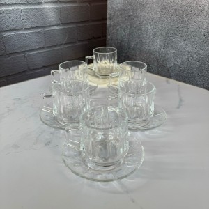 ست استکان و نعلبکی 12 پارچه دلی گلس