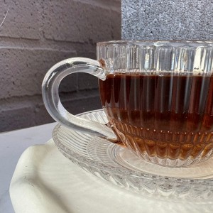 ست استکان و نعلبکی 12پارچه طرح خطی