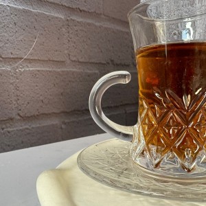 ست استکان و نعلبکی 12 پارچه کمر باریک طرح تایملس