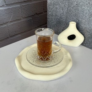 ست استکان و نعلبکی 12 پارچه کمر باریک طرح تایملس دلی گلس