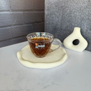 ست شش عددی استکان گرد طرح لوزی دلی گلس