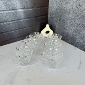 ست شش عددی استکان گرد طرح لوزی