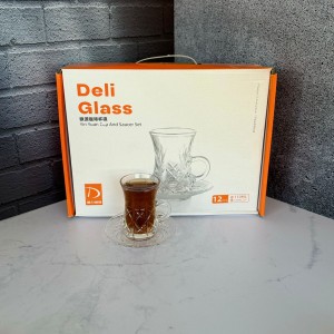 استکان و نعلبکی دلی گلس