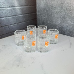 ست شش عددی لیوان بدونه دسته طرح خشتی