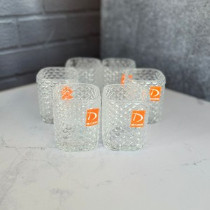 ست شش عددی لیوان بدونه دسته ماری برند دلی گلس