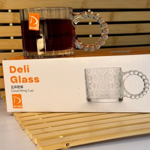 ست شش عددی لیوان نگینی طرح شیاردار دلی گلس