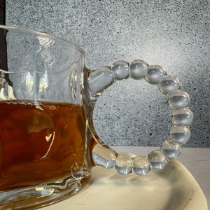 لیوان دسته دار نگینی دلی گلس