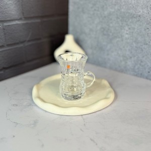 ست شش عددی استکان کمر باریک دسته دار طرح چارلی دلی گلس