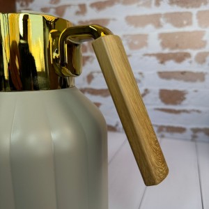 فلاسک دسته بامبو طرح شیار دار