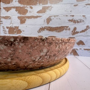 ماهیتابه گرانیتی  رنگی دسته سیلیکونی بارولی