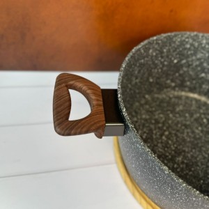 قابلمه  گرانیتی دسته بامبو