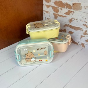 ظرف غذای تک خانه ی استیل طرح خرسی