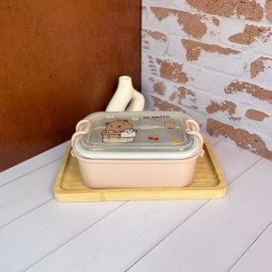 ظرف غذای تک خانه ی استیل طرح خرسی