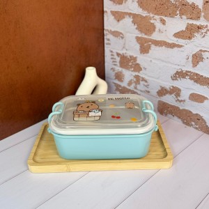 ظرف غذای تک خانه ی استیل خرسی