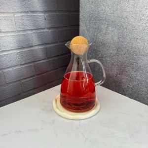 پارچ پیرکس دسته دار درب توپی 1600 میل