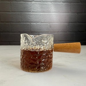 پیمانه پیرکس دسته بامبو طرح یخی 110 میل