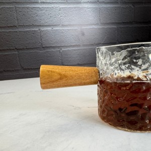 پیمانه پیرکس دسته بامبو طرح یخی 110 میل