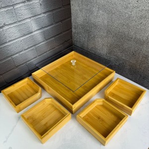 تی‌بگ بامبو چهارخانه درب آکریلیک