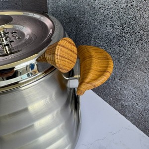 کتری و قوری مات کف چدن چوب قیطاسی مدل 7735