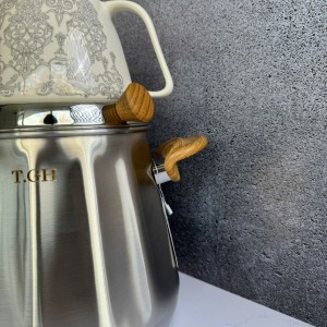 کتری و قوری شیردار چوب قیطاسی مدل 5025